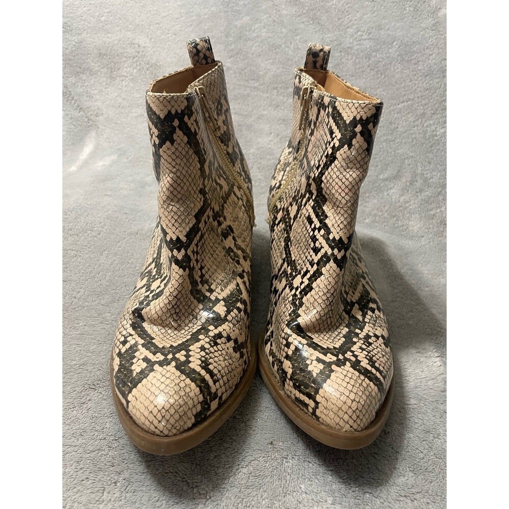 Code West Voodoo Women's Animal Snake Block Heel Western Ankle Boots US 8